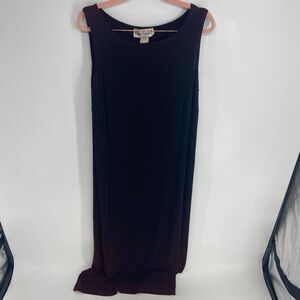 Ronni Nicole II Ombre Black to Red Sleeveless Tank Shift Dress Womens 14